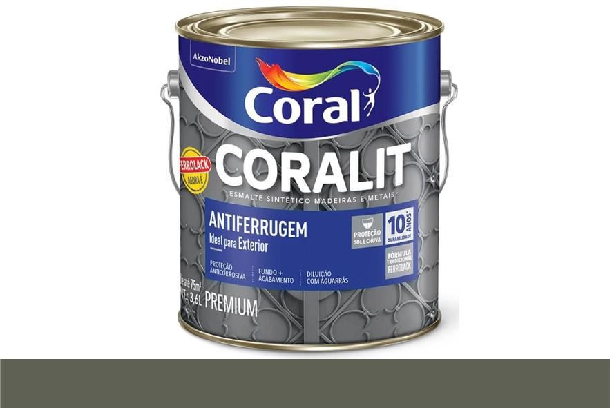 ANTIFERRUGEM CINZA CORALIT - 3,6L