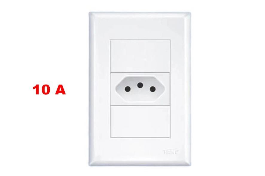 TOMADA 2P+T 10A C/PLACA EV 3742 FAME - UNID
