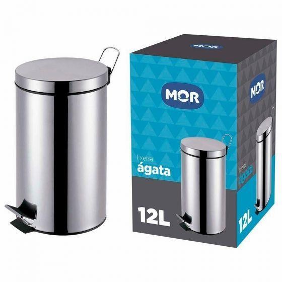 LIXEIRA INOX 12L - MOR
