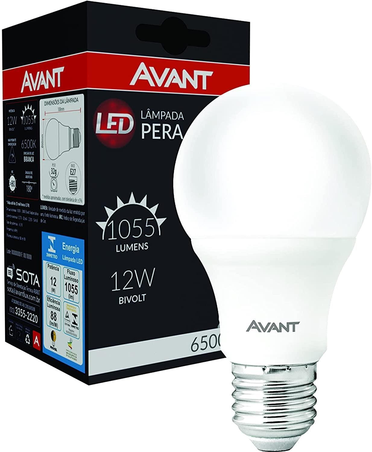 LAMPADA LED 12W 6500K BRANCA - AVANT