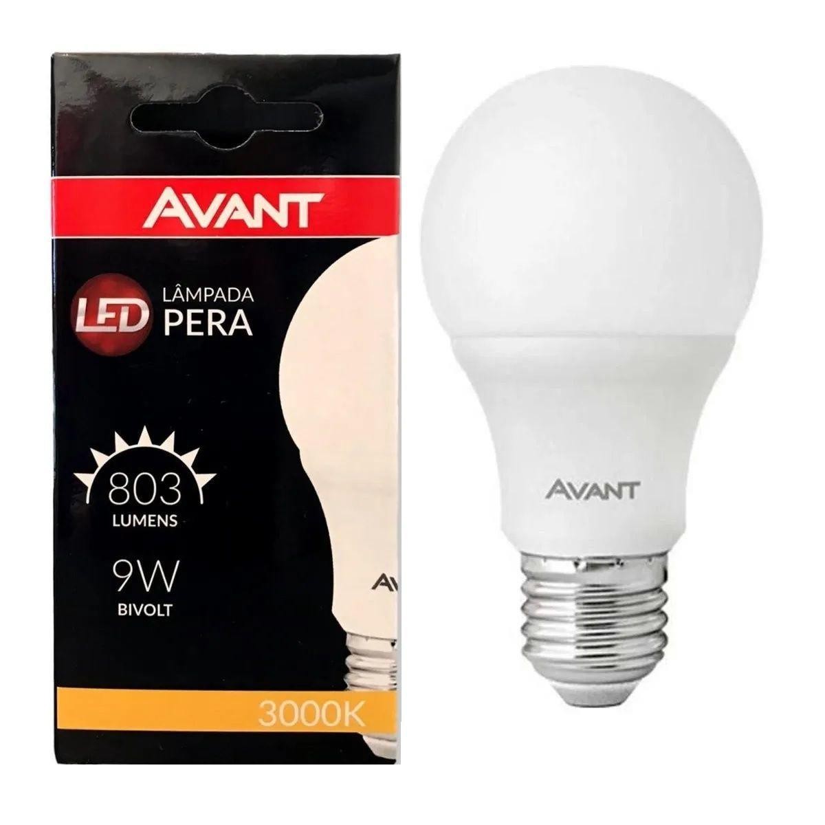 LAMPADA LED 9W 3000K AMARELA - AVANT