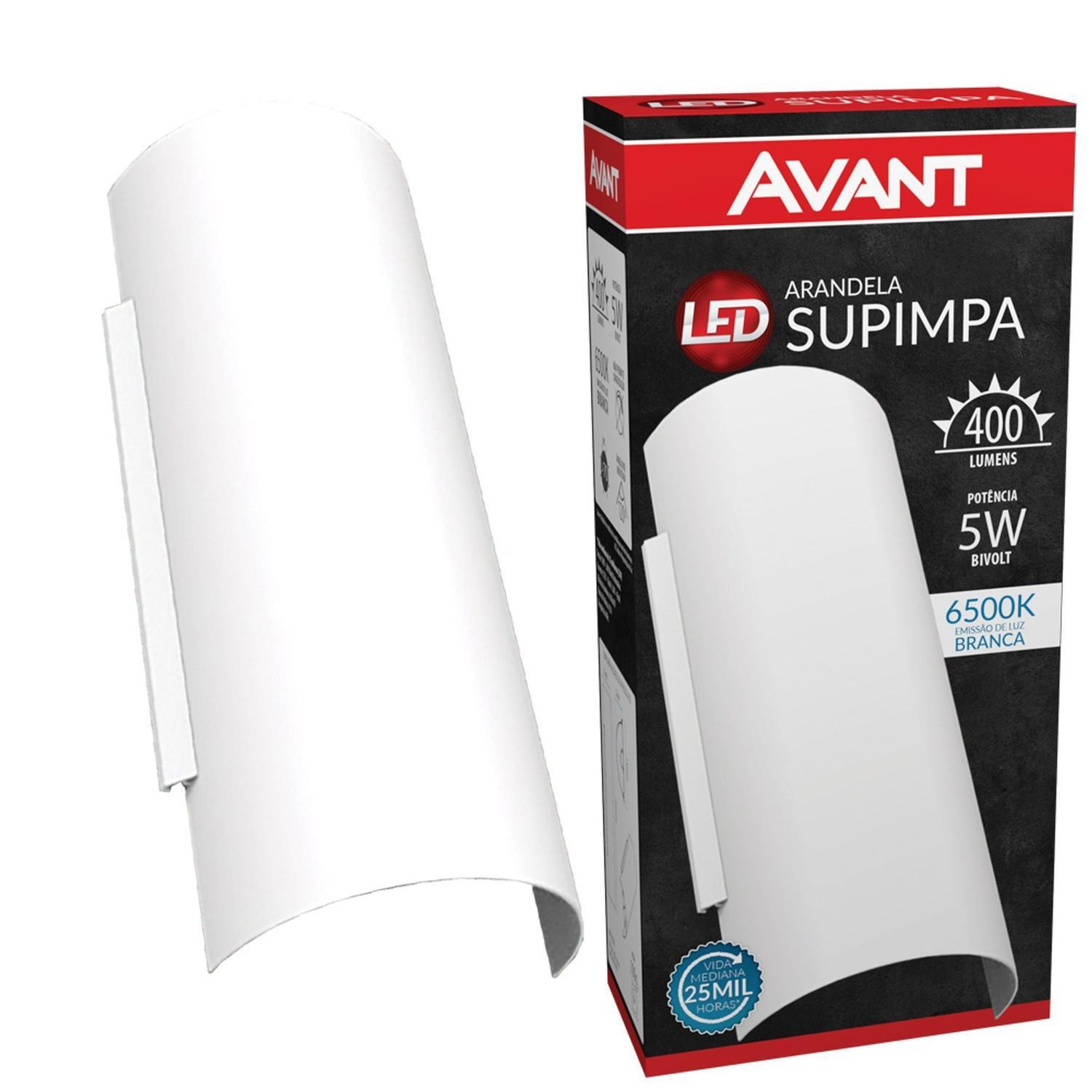 ARANDELA SUPIMPA 5W 6500K BRANCA - AVANT