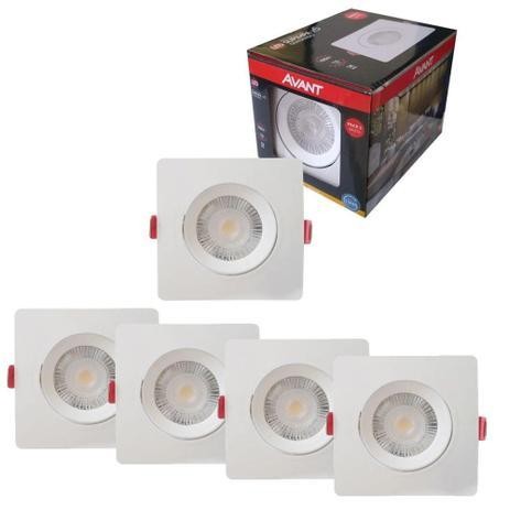 SPOT LED 5W 6500K SUPIMPA QUADRADA (PACK 5) - AVANT