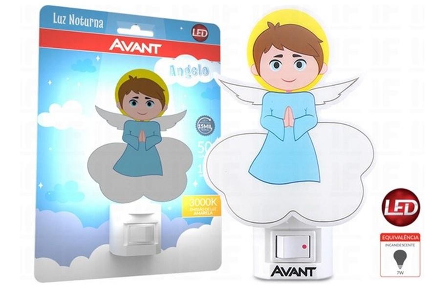 ABAJUR LED LUZ NOTURNA ANGELO 3000K AMARELO BIVOLT -  AVANT