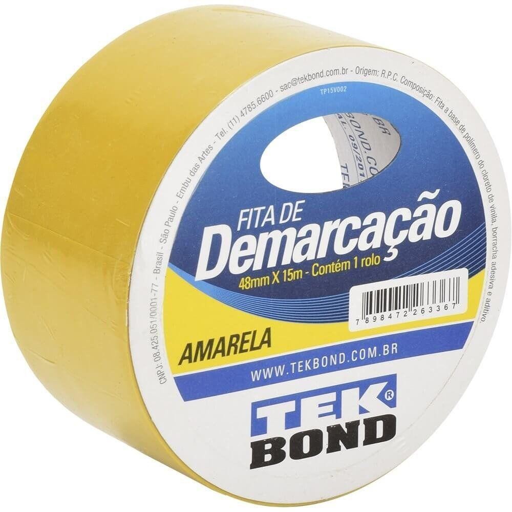 FITA DEMARCACAO AMARELA 48MMX15M TEKBOND