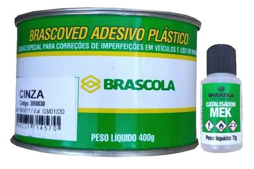 MASSA PLASTICA CINZA BRASCOLA - 400G