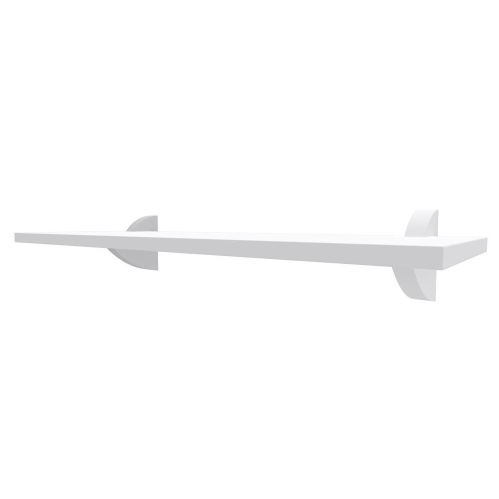 PRATELEIRA COM SUPORTE CLIP 20X80CM BRANCO MULTIVISAO