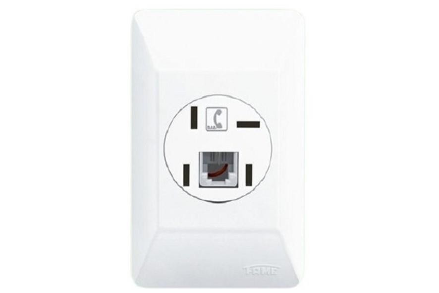 TOMADA RJ11 PARA TELEFONE COM ADAPTADOR EXTERNA FAME