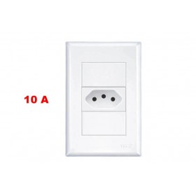 TOMADA 2P+T 10A C/PLACA EV 3742 FAME - UNID