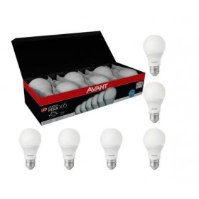 LAMPADA LED PERA 9W BIVOLT (PACK 6) 6500K BRANCA - AVANT